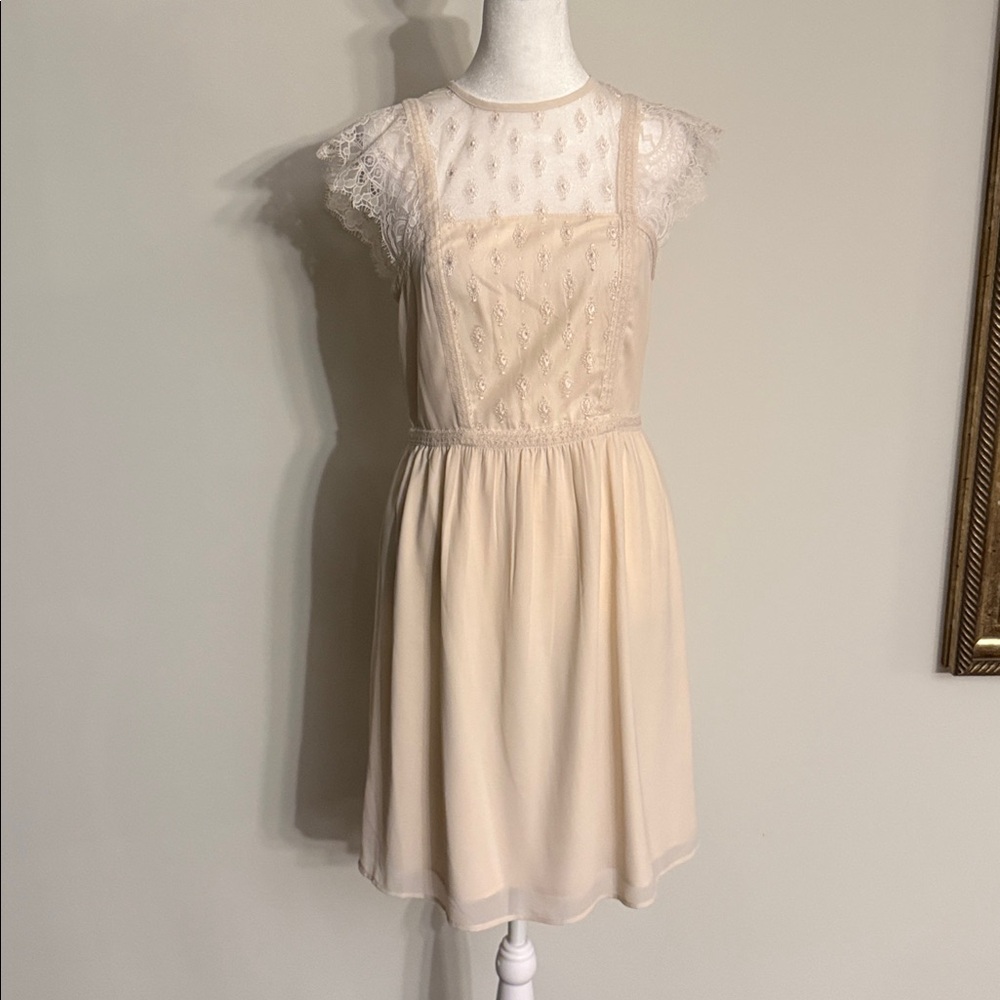 H&M Cream Lace Mini Dress